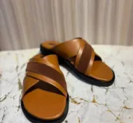 Sandales soft Tchin ST Croisé Bi colorée Marron 