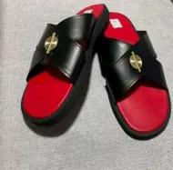 Sandales soft Tchin ST Cross Luxe Rouge et Noir