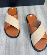 Sandales soft Tchin ST Croisé Marron et Beige