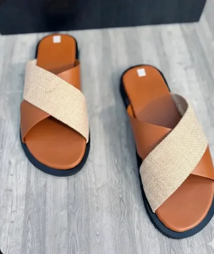 Sandales soft Tchin ST Croisé Marron et Beige